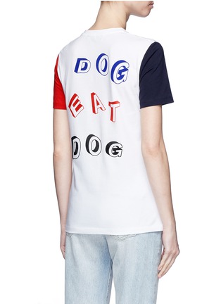 背面 - 点击放大 - ÊTRE CÉCILE - Dog Eat Dog小狗头徽章纯棉T恤