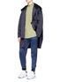 模特儿示范图 - 点击放大 - STAFFONLY - Finno修身纯棉运动裤