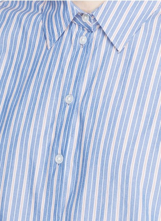 细节 - 点击放大 - TIBI - Garcon oversize条纹府绸衬衫