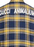 细节 - 点击放大 - GUCCI - Gucci Animalium狼头刺绣格纹衬衫