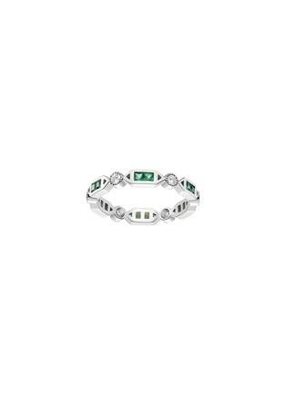 首图 - 点击放大 - CENTAURI LUCY - 钻石绿宝石点缀18K白金戒指