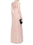 模特儿示范图 - 点击放大 - NEEDLE & THREAD - Clover花卉刺绣网纱礼服长裙
