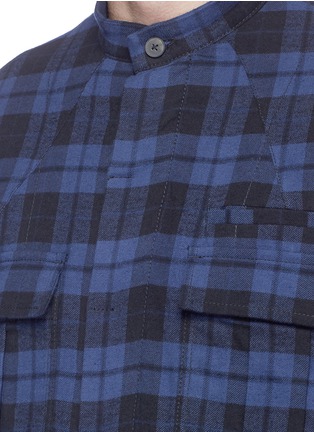 细节 - 点击放大 - HAIDER ACKERMANN - 格纹斜纹布夹棉衬衫
