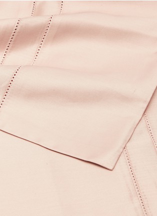 细节 –点击放大 - FRETTE - Doppio Ajour加大双人床镂空条纹棉缎四件套－浅粉色