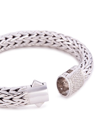 细节 - 点击放大 - JOHN HARDY - Diamond silver woven chain bracelet