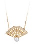 首图 - 点击放大 - BAO BAO WAN - Fan钻石珍珠18k黄金扇子造型项链