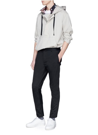 模特儿示范图 - 点击放大 - LANVIN - 褶裥效果斜纹布长裤