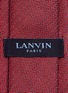 细节 - 点击放大 - LANVIN - 人字纹提花真丝领带