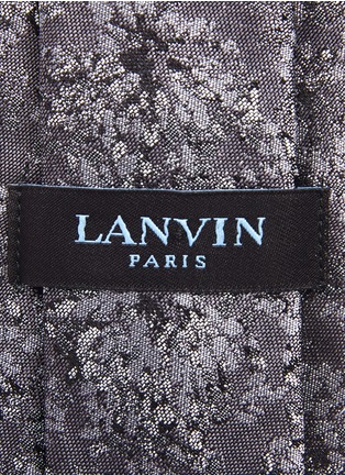 细节 - 点击放大 - LANVIN - 花卉刺绣真丝领带