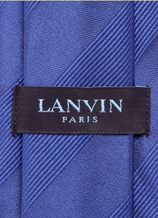 细节 - 点击放大 - LANVIN - 凹凸斜条纹真丝领带