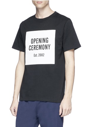 细节 - 点击放大 - OPENING CEREMONY - OC中性款倒影效果品牌标志纯棉T恤