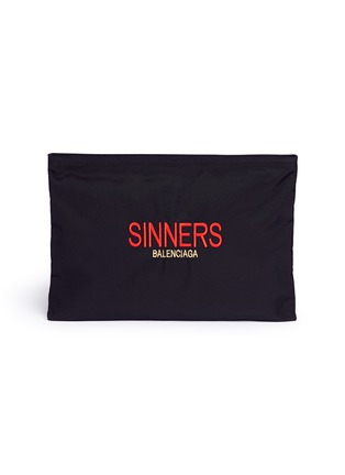 首图 - 点击放大 - BALENCIAGA - EXPLORER品牌名称及SINNERS刺绣手包