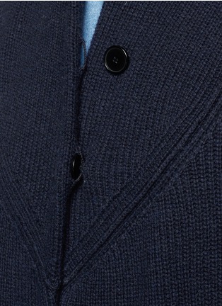 细节 - 点击放大 - STELLA MCCARTNEY - 青果领羊绒混羊毛针织斗篷