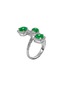 模特儿示范图 - 点击放大 - SAMUEL KUNG - Diamond jadeite 18k white gold vine ring