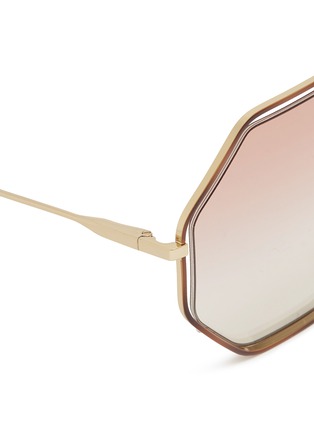 细节 - 点击放大 - CHLOÉ - Poppy悬浮镜片八角金属框太阳眼镜