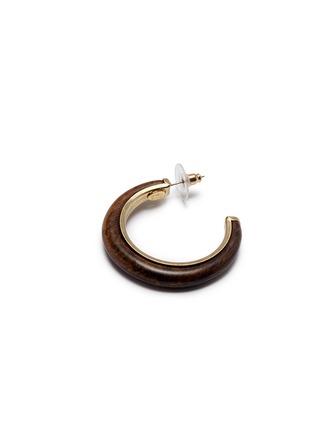 细节 - 点击放大 - KENNETH JAY LANE - 木质圆环金属耳环