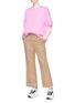 模特儿示范图 - 点击放大 - ACNE STUDIOS - Cohrie条纹衣袖美丽诺羊毛针织衫