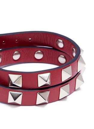 细节 - 点击放大 - VALENTINO GARAVANI - 'Rockstud' double wrap bracelet
