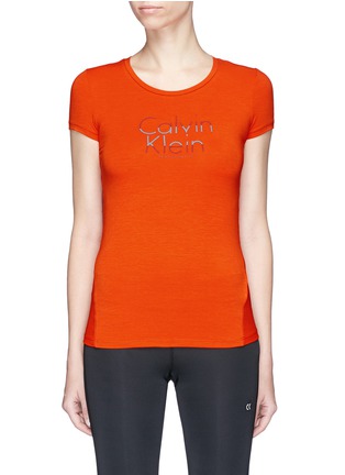 首图 - 点击放大 - CALVIN KLEIN PERFORMANCE - 拼色品牌标志网眼布拼接弹力T恤
