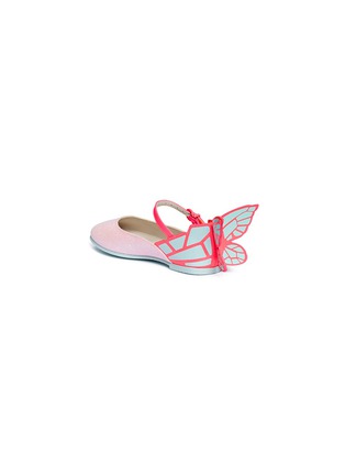 模特儿示范图 - 点击放大 - SOPHIA WEBSTER - Chiara Mini幼儿款立体翅膀平底鞋