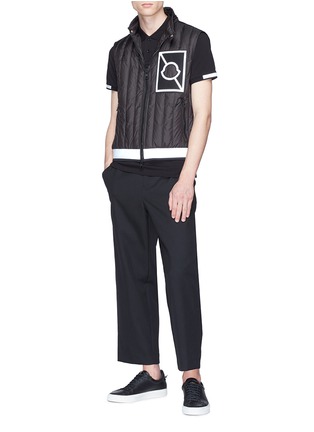 模特儿示范图 - 点击放大 - MONCLER - x Craig Green反光标志及条纹polo衫