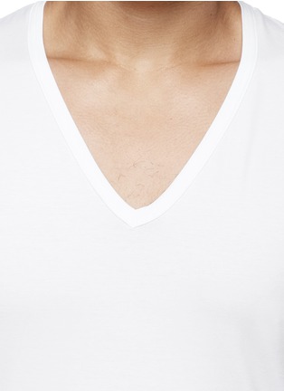 细节 - 点击放大 - ZIMMERLI - Pure Comfort混棉V领内衣