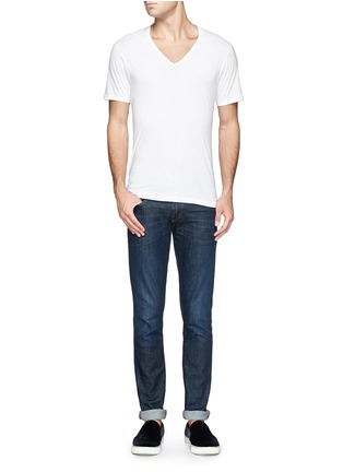 模特示范图 - 点击放大 - ZIMMERLI - Pure Comfort混棉V领内衣