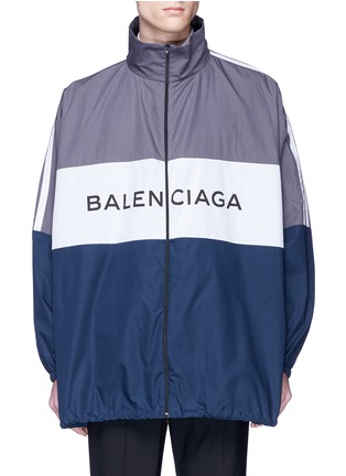 首图 - 点击放大 - BALENCIAGA - 品牌名称拼色oversize府绸夹克