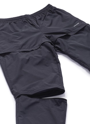 细节 - 点击放大 - BALENCIAGA - 品牌名称三段式拉链直脚运动裤