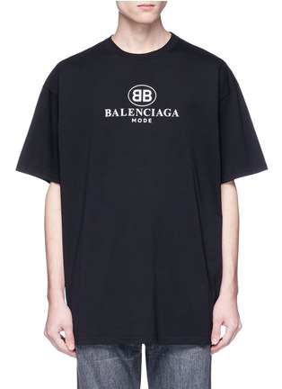 首图 - 点击放大 - BALENCIAGA - BB Balenciaga Mode印花纯棉T恤