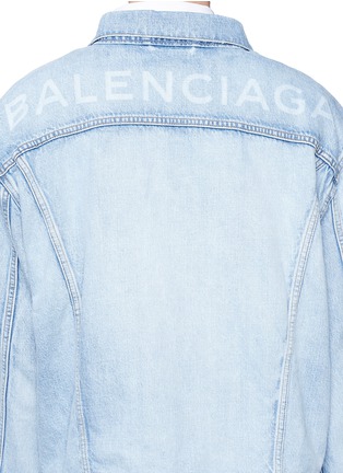 细节 - 点击放大 - BALENCIAGA - 品牌名称水洗牛仔夹克