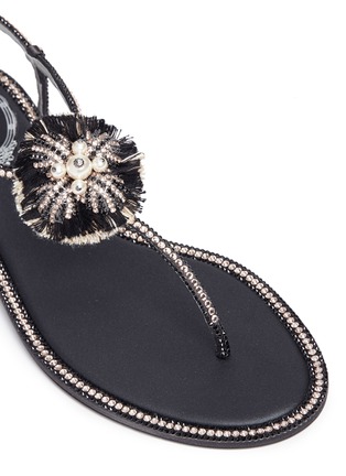 细节 - 点击放大 - RENÉ CAOVILLA - 人造珍珠及仿水晶流苏凉鞋