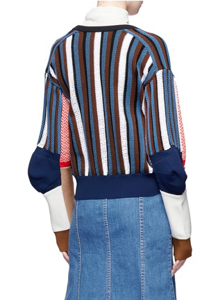 背面 - 点击放大 - TOGA ARCHIVES - 拼接设计灯笼袖针织外套