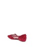 细节 - 点击放大 - PEDDER RED - Kane蝴蝶结搭带仿水晶平底鞋