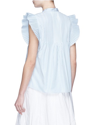 背面 - 点击放大 - RHIÉ - Darci拼色条纹褶裥纯棉衬衫