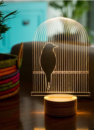  - BULBING - LED平面亚克力玻璃台灯－鸟笼造型