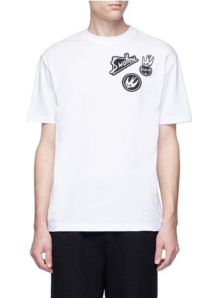 首图 - 点击放大 - MC Q - Skater Swallow燕子骷髅头徽章纯棉T恤