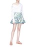 模特示范图 - 点击放大 - ZIMMERMANN - Whitewave Laced立体球形扇贝边饰花卉半身裙