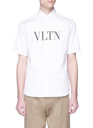 首图 - 点击放大 - VALENTINO GARAVANI - 品牌名称缩写纯棉衬衫