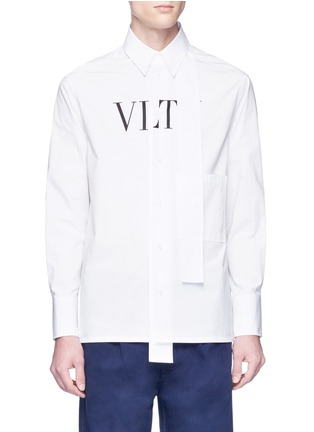 首图 - 点击放大 - VALENTINO GARAVANI - 布饰点缀品牌名称缩写纯棉衬衫