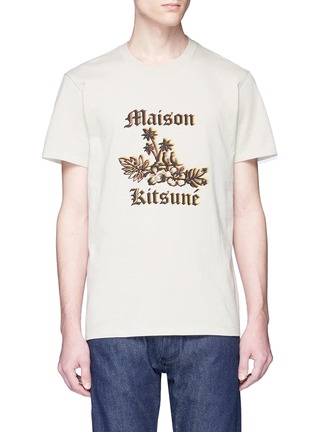 首图 - 点击放大 - MAISON KITSUNÉ - 立体效果小鸟棕榈树印花T恤