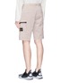 背面 - 点击放大 - STONE ISLAND - 品牌标志徽章棉质短裤