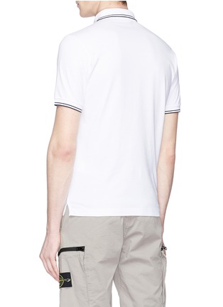 背面 - 点击放大 - STONE ISLAND - 品牌标志徽章条纹棉质polo衫