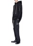 模特儿示范图 - 点击放大 - RICK OWENS DRKSHDW - 英文字条纹棉质休闲裤