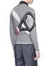 背面 - 点击放大 - THOM BROWNE - 网球拍嵌花羊绒针织外套