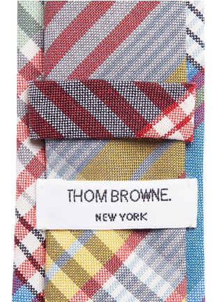 细节 - 点击放大 - THOM BROWNE - 格纹羊毛领带