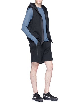 模特儿示范图 - 点击放大 - PARTICLE FEVER - 反光品牌标志系带纯棉短裤