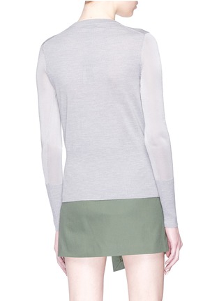 背面 - 点击放大 - RAG & BONE - Marissa拼接设计超细美丽诺羊毛针织衫