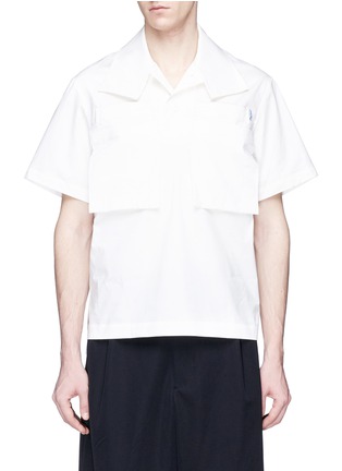 首图 - 点击放大 - STAFFONLY - Suzuki拼贴口袋纯棉衬衫