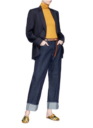 模特儿示范图 - 点击放大 - DRIES VAN NOTEN - Pisco折叠设计阔腿牛仔裤
